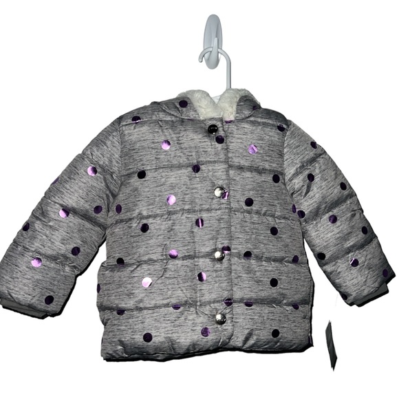 NWT🏷️ DKNY Baby Girls Puffer Jacket, Size 12M - Picture 3 of 8